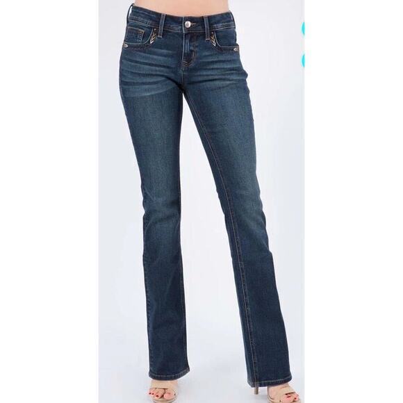 Grace In LA Women’s Jeans Easy Fit Bootcut Size 27 Arrowhead‎ Stitched NWT New - Picture 2 of 4